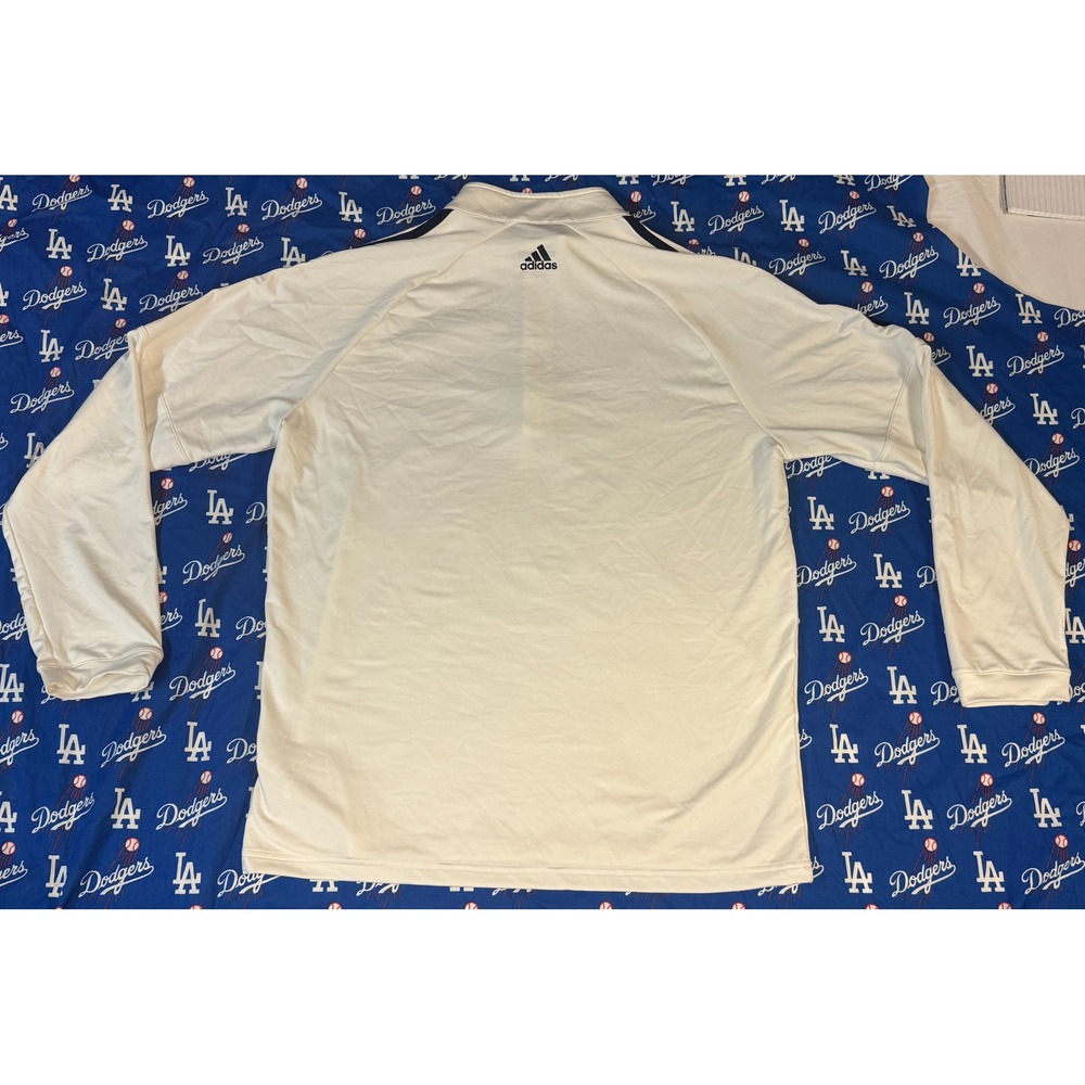 Adidas Golf Mens Large White 1/4 Zip Pullover 3-Stripe Performance CW4984 - Picture 2 of 7